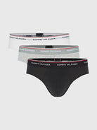 Tommy Hilfiger 3 Pack Cotton Briefs - Black / White / Grey