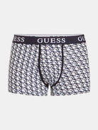 Guess - 3 Pack Boxer Trunks with Logo Band - Printed Blue / Black