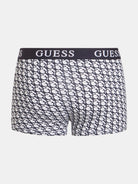 Guess - 3 Pack Boxer Trunks with Logo Band - Printed Blue / Black