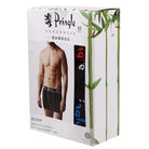 Pringle 3 Pack Men's Bamboo Boxers – Black with Green/Blue/Pink Logo