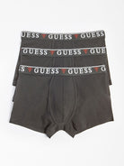 Guess 3 Pack Boxer Trunks Stretch Cotton with Logo Band - Black