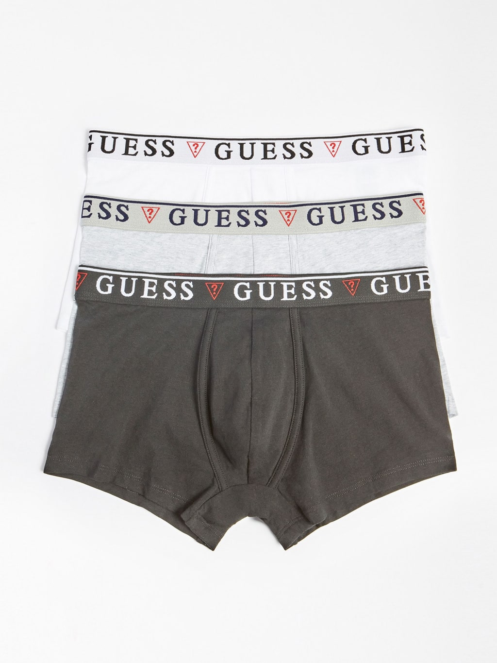 Guess - 3 Pack Boxer Trunks with Logo Band - Printed Blue / Black