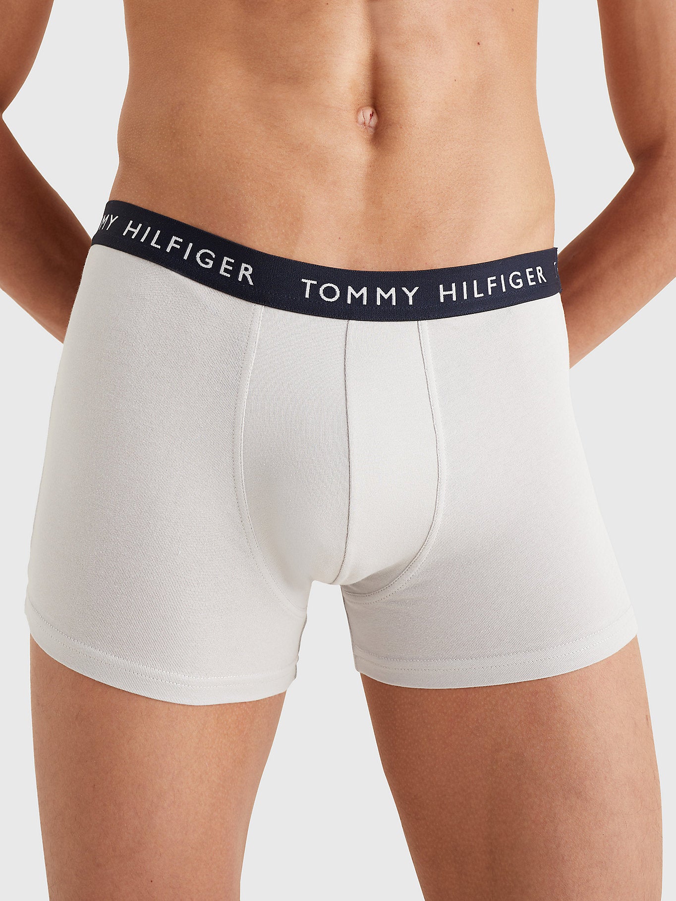 Tommy Hilfiger 3- Pack Essential Logo Waistband Trunks - Desert Sky/Light Cast/Army Green