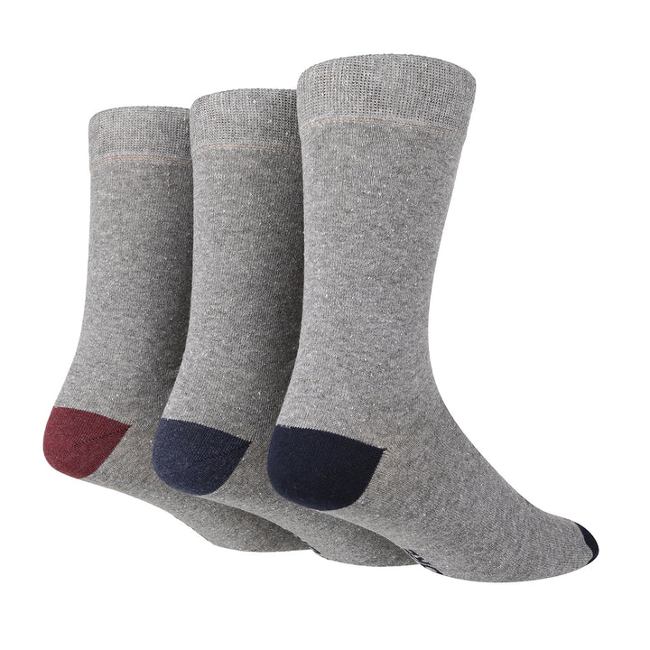 Tore Totally Recycled 100% Men's Plain 3 Pack Crew Socks with Contrast Heel and Toe