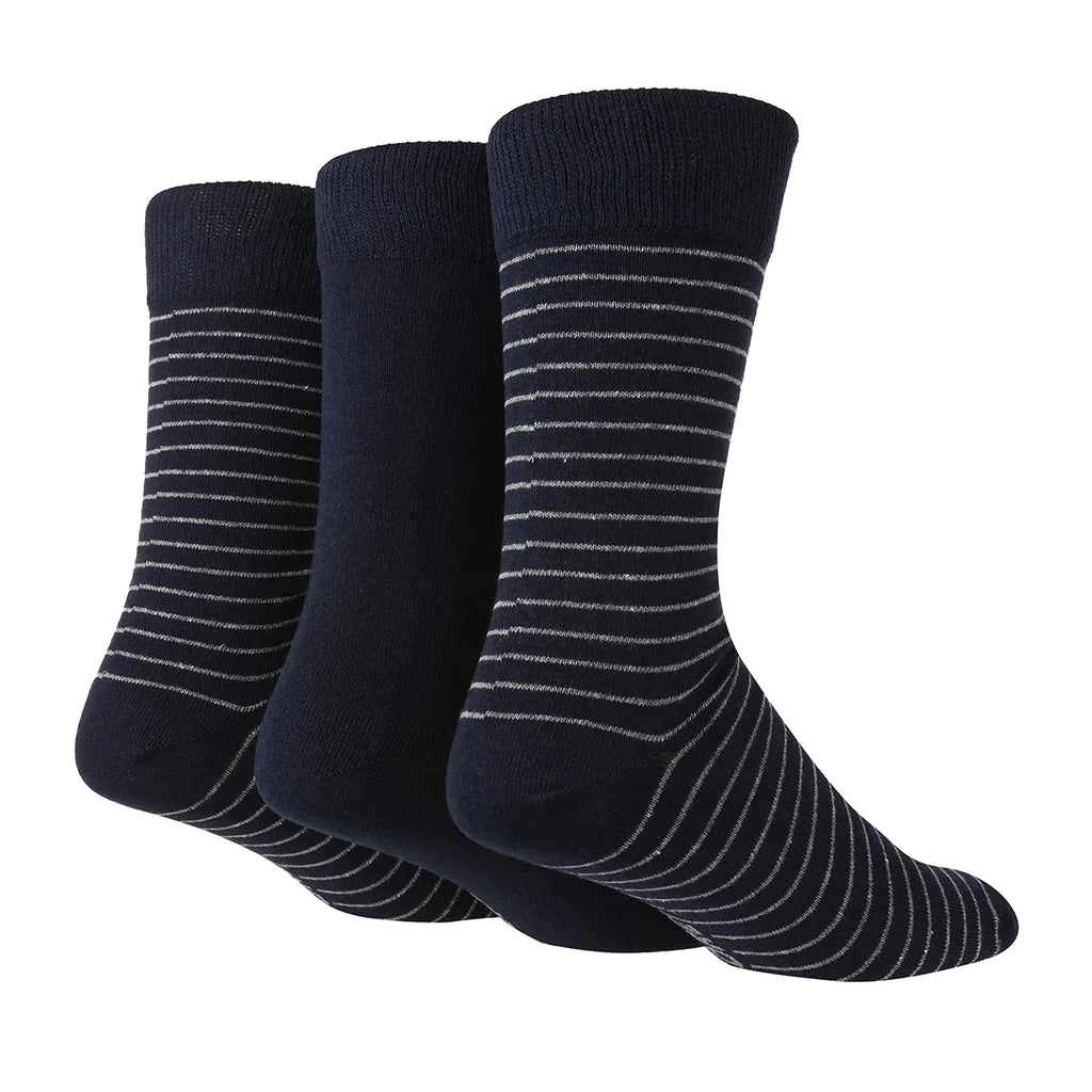 Tore Totally Recycled 100%Men's Fine Stripes 3 Pack Crew Socks