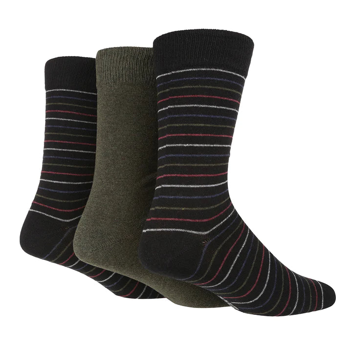 Tore Totally Recycled 100% Men's Multi Stripe 3 Pack Crew Socks