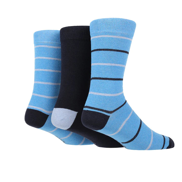 Tore Totally Recycled 100% Men's Fashion Stripes 3 Pack Crew Socks