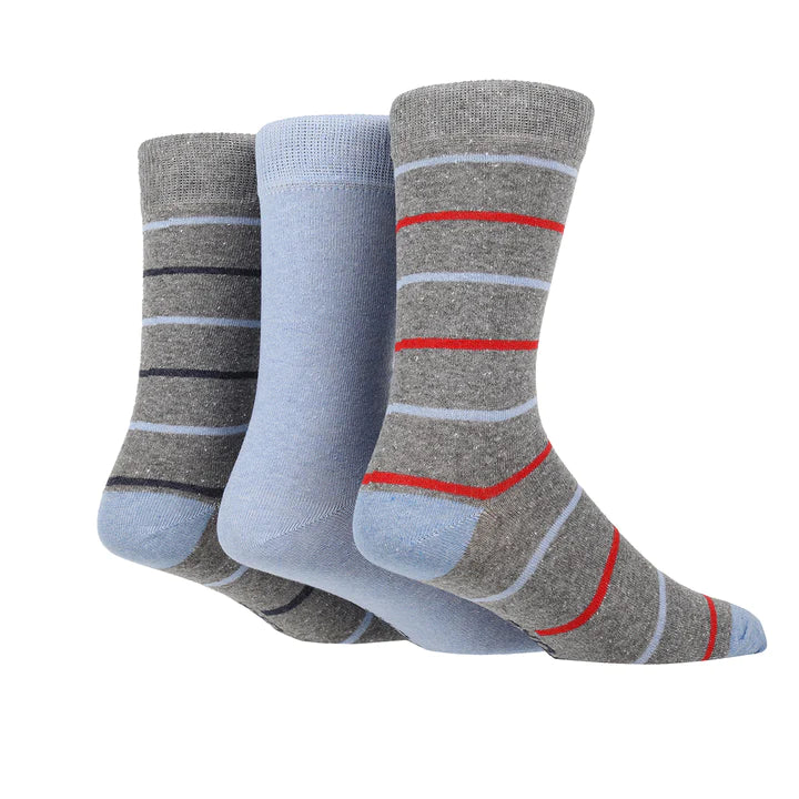 Tore Totally Recycled 100% Men's Fashion Stripes 3 Pack Crew Socks