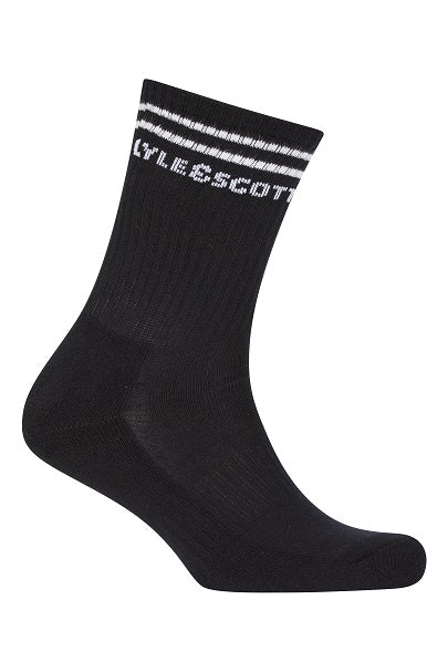 Lyle & Scott Mens Walter 3 Pack Sport Socks - Black/White/Grey