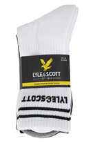 Lyle & Scott Mens Walter 3 Pack Sport Socks - Black/White/Grey