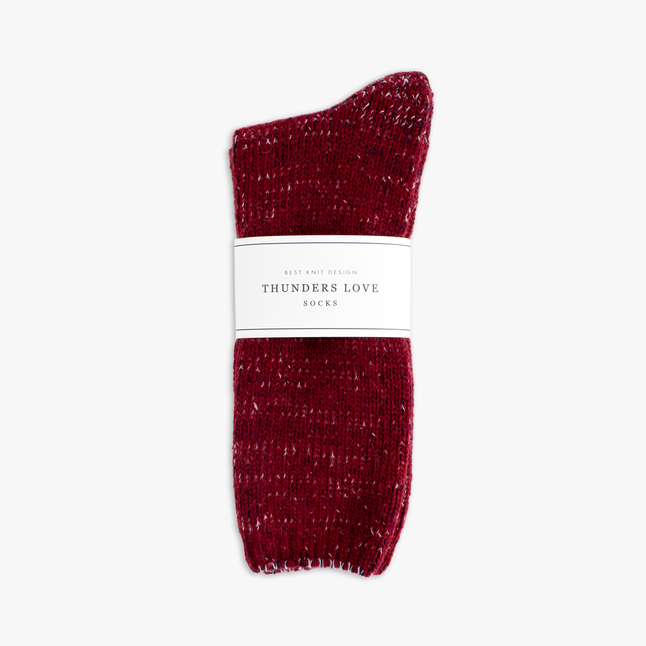 Thunders Love Wool Recycled Burgundy Socks - Unisex(36-39)