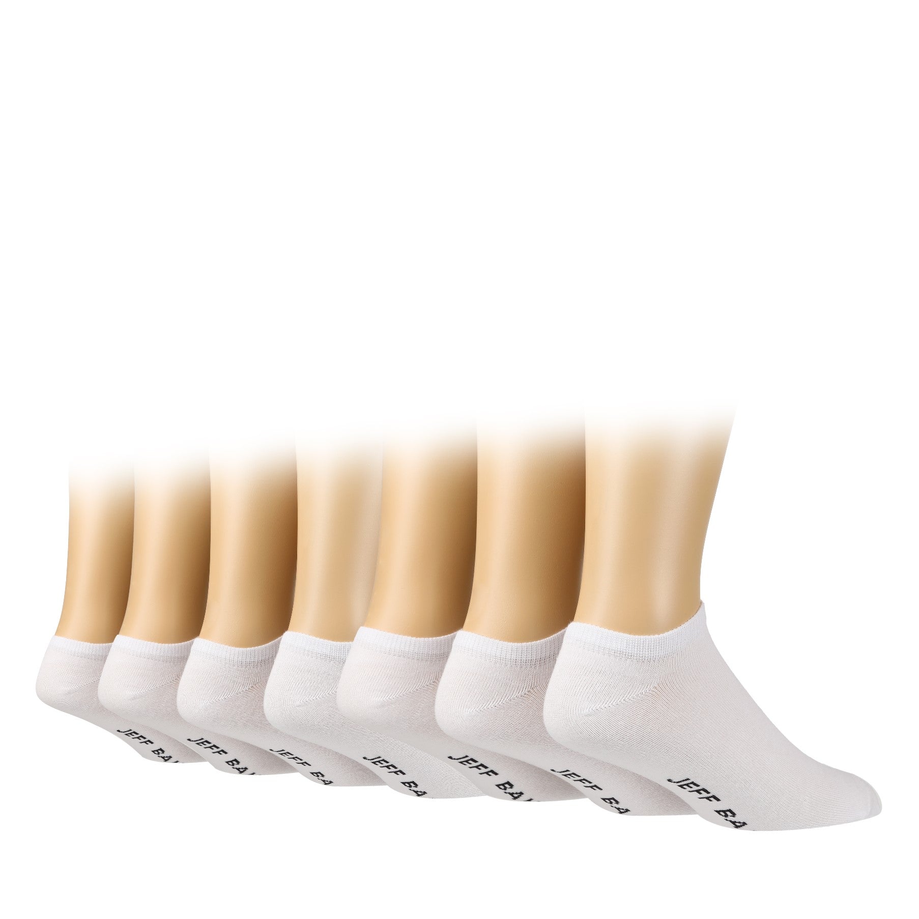 Jeff Banks Men's - 7 Pack Plain Cotton Trainer Socks - White