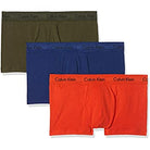 Calvin Klein 3 Pack Low Rise Trunks - Forest Night/Dark Night/Orange-XL