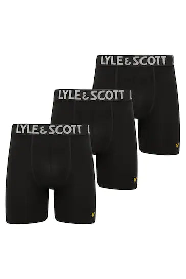 Lyle & Scott 3 Pack Elton Men's Trunks - Black