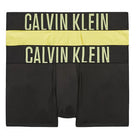 Calvin Klein New 2 Pack Low Rise Trunks - Intense Power ( Black W.mesquite Lime/mesquite Lime )