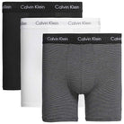 Calvin Klein Cotton Stretch 3 Pack Boxer Briefs - White / B&W Stripe / Black