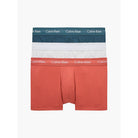 Calvin Klein 3 Pack Low rise Cotton Trunks (Dusty Cppr/ Bright White/Hsph)