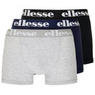 Ellesse Men's Hali 3 Pack Trunks Black/Grey/Navy