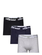 Ellesse Men's Hali 3 Pack Trunks Black/Grey/Navy