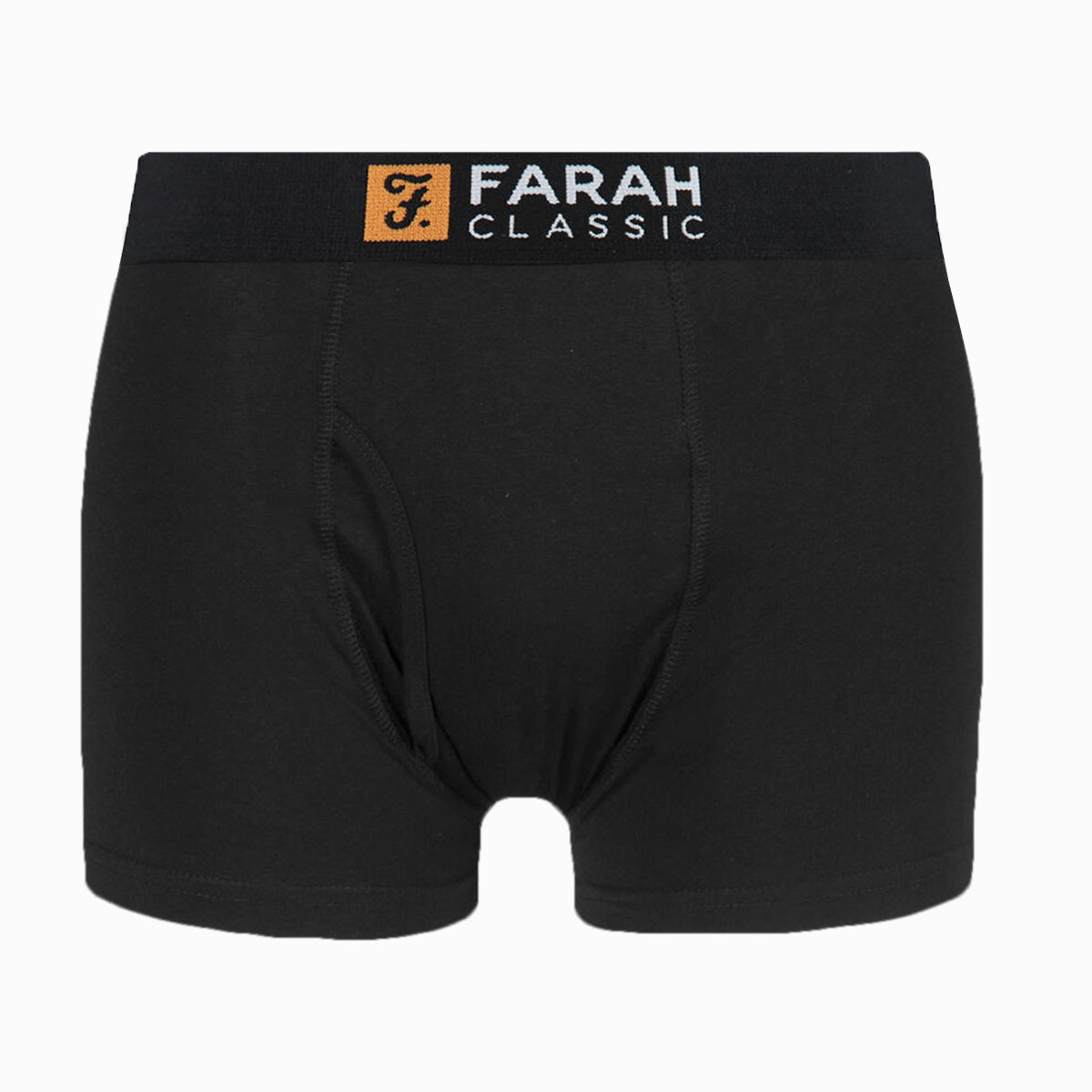 Farah Mens 2 Pack Cotton Plain Keyhole Trunks - Boxer Shorts