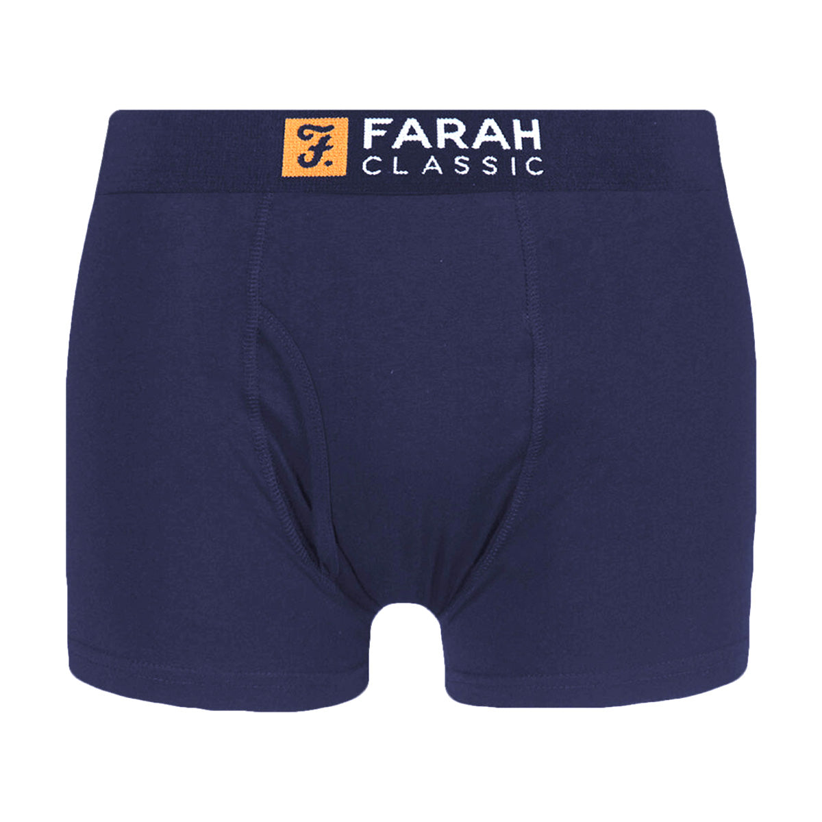 Farah Mens 2 Pack Cotton Plain Keyhole Trunks - Boxer Shorts