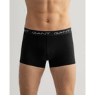 GANT - 3 Pack Stretch Cotton Trunks - Black