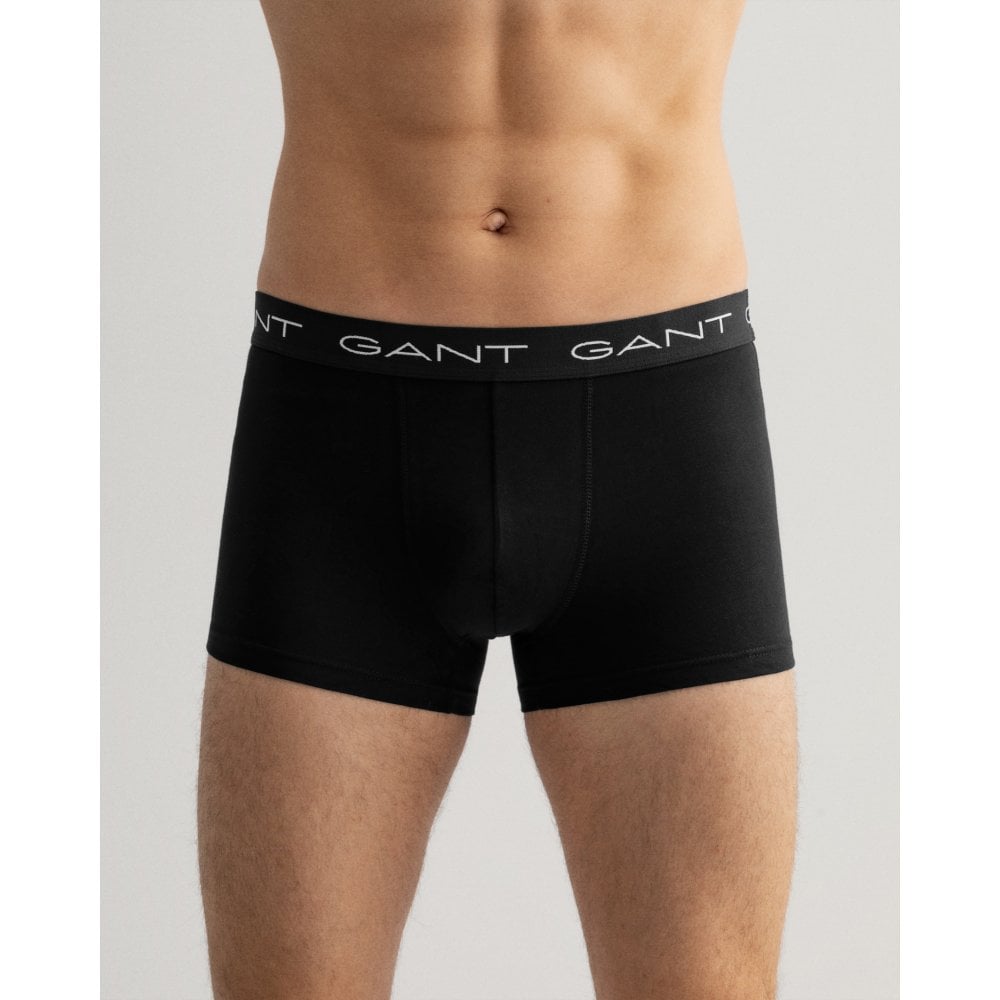 GANT - 3 Pack Stretch Cotton Trunks - Black/White/Grey