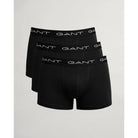 GANT - 3 Pack Stretch Cotton Trunks - Black