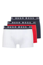 Hugo Boss Stretch Cotton Trunks, Pack of 3 - Boxer Shorts, Red/White/Blue 981