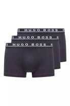 Hugo Boss Stretch Cotton Boxer Trunks, Pack of 3 - Dark Blue