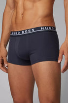 Hugo Boss Stretch Cotton Boxer Trunks, Pack of 3 - Dark Blue