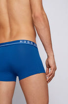 Hugo Boss Stretch Cotton Boxer Trunks, Pack of 3 - Black / Anthracite / Blue