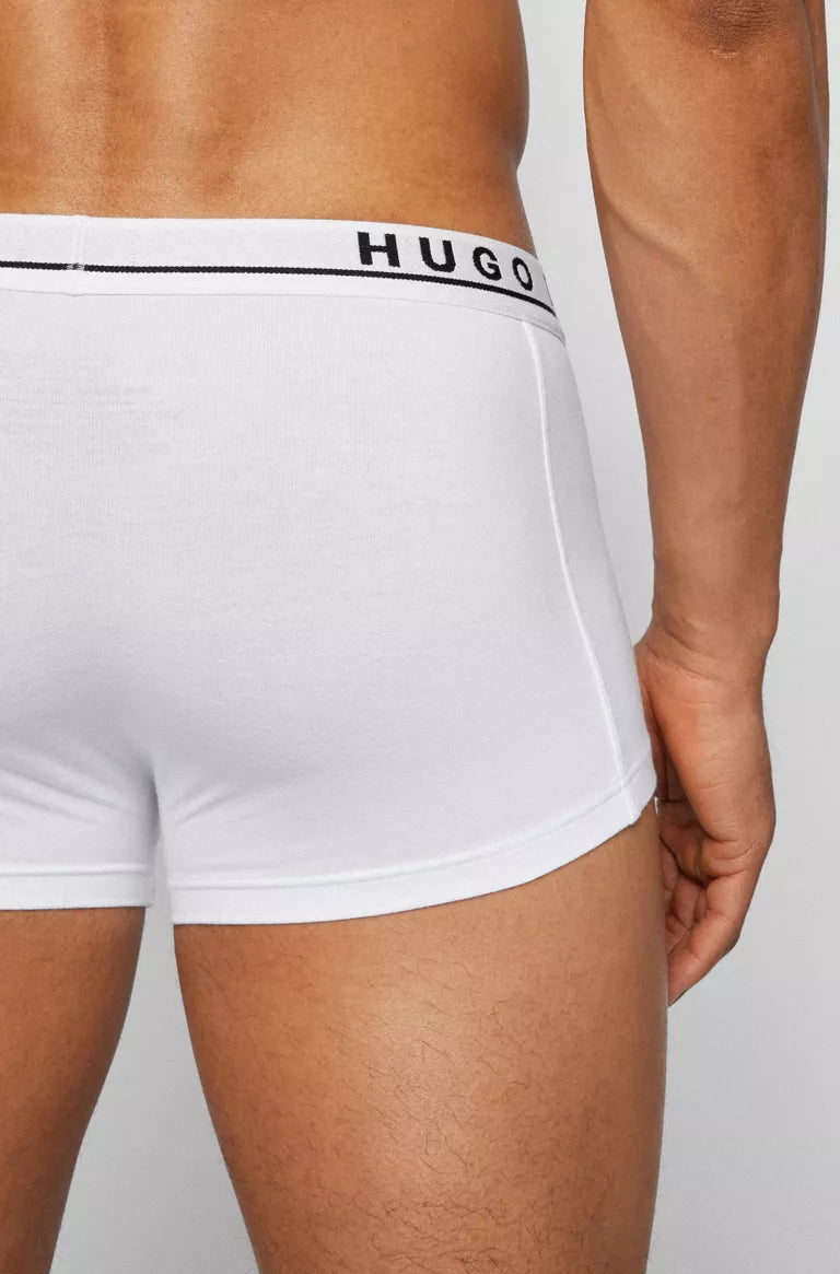 HUGO BOSS Stretch Cotton Boxer Trunks, Pack of 3 - White