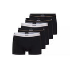 Boss - 5 Pack Cotton Stretch Trunks with Logo Waistbands - 001