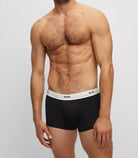 Boss - 5 Pack Cotton Stretch Trunks with Logo Waistbands - 001