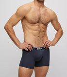 Boss 3 Pack of Stretch-Cotton Boxer Briefs - Black/Grey/Blue