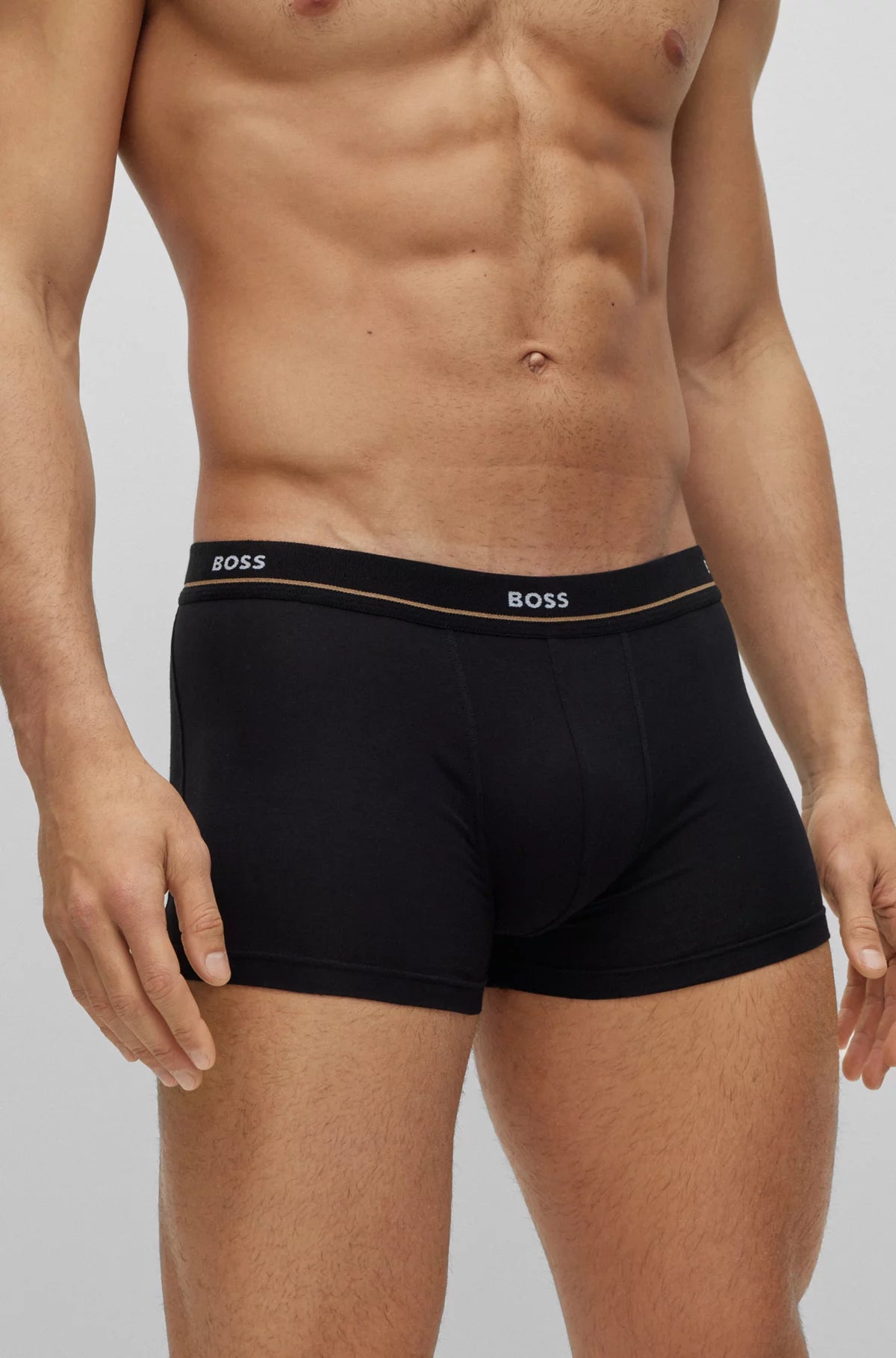 Boss - 5 Pack Cotton Stretch Trunks with Logo Waistbands - Multicolour