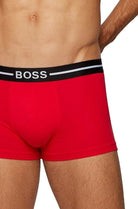 BOSS Men's - 3 Pack Organic Cotton Trunks - Black/Red/Black