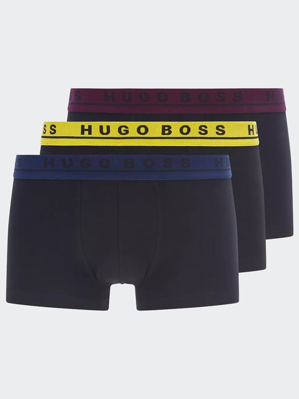 Hugo Boss Stretch Cotton Trunks, Pack of 3 - Boxer Shorts, Black / Multi 962