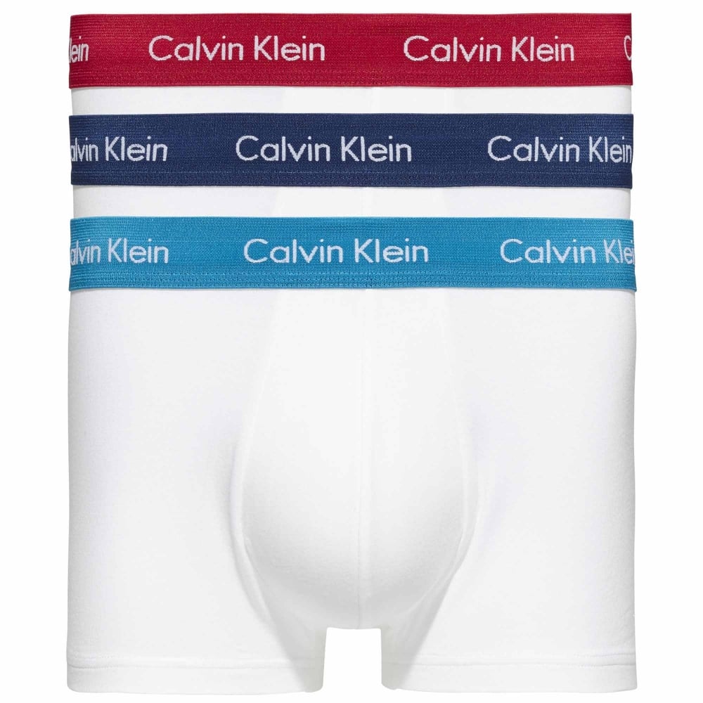 Calvin Klein 3 Pack Cotton Stretch – Low Rise Trunks ( Black / Black )