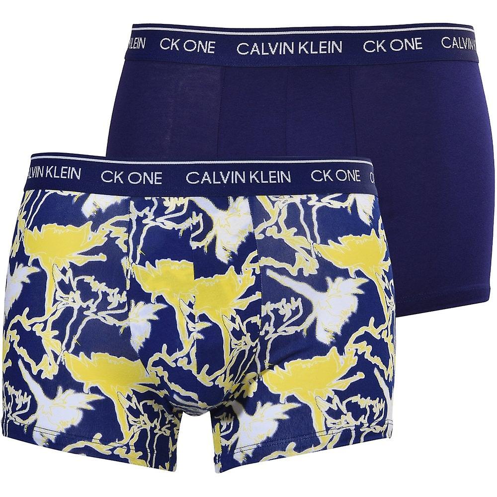 Calvin Klein 2 Pack Trunk- Cotton Stretch - CK ONE - Vibrant Blue