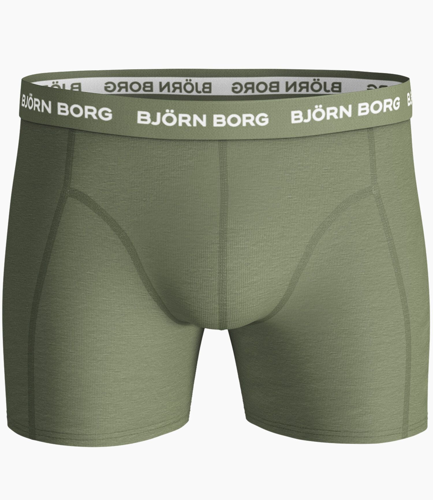 Bjorn Borg Solid Seasonal Boxer Shorts 5-Pack Oil Green