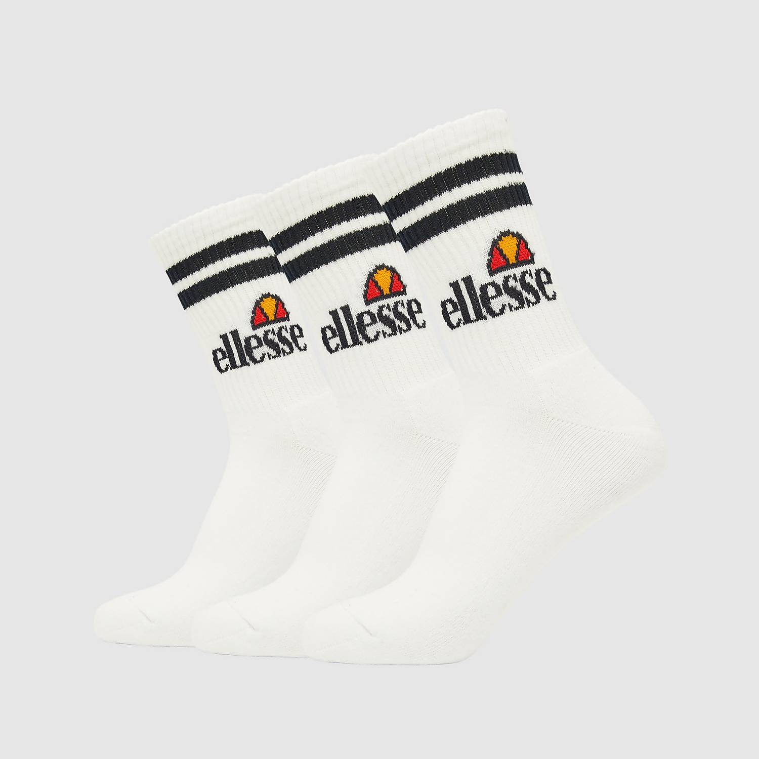 Ellesse Pullo 3 Pack Socks - White