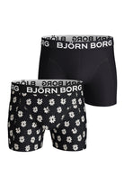 Björn Borg Men's 2 Pack Boxers - Flower Grid (Black, Flower Black)