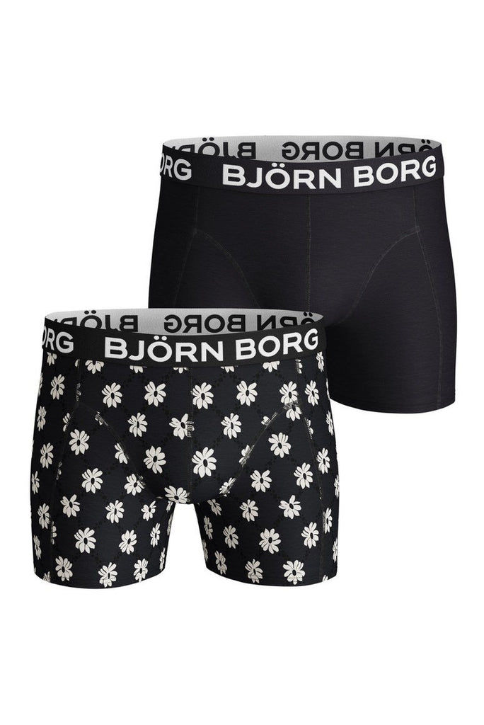 Björn Borg Cotton Stretch Floral Boxer Briefs, Pack of 3, Blue/Multi, S