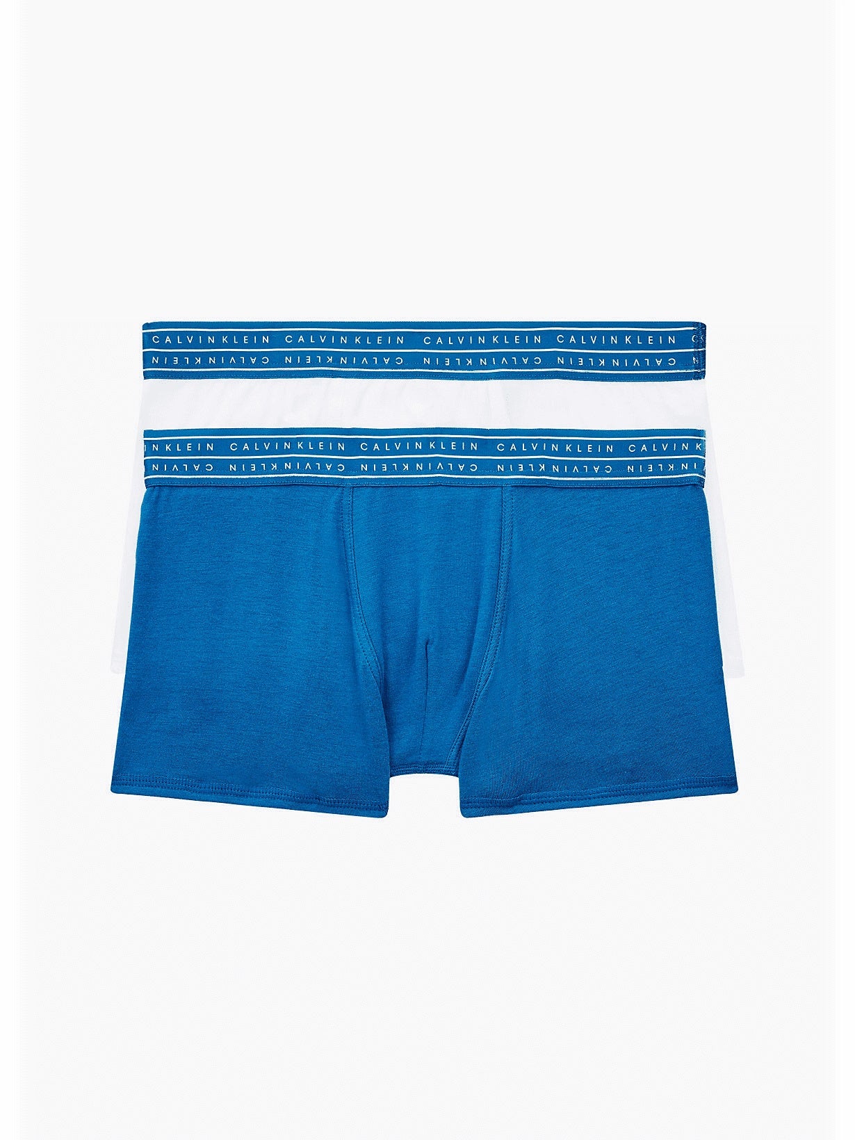 Calvin Klein Mini Graphic Boys 2 pack Boxer Trunks (True-blue / PVH White)