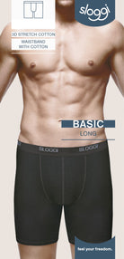 Sloggi For Men Basic Long Leg Boxer Brief - Black