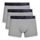 Ted Baker 3 Pack Fashion Cotton Stretch Solid Trunks - All Grey