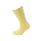 Viyella Mens Wool Short Ribbed Sock – Lemon