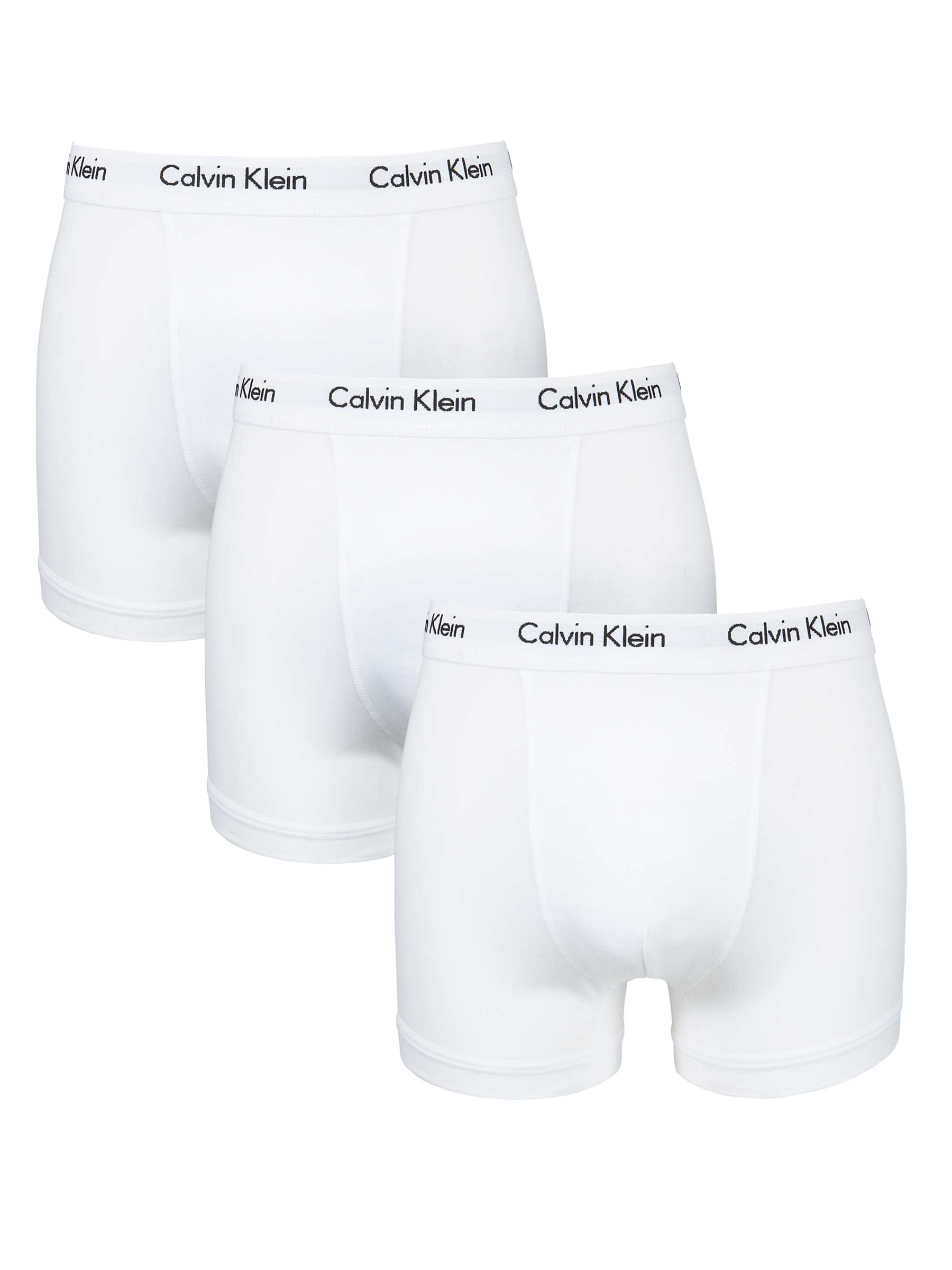 Calvin Klein 3 Pack Cotton Stretch - Normal Rise Trunks ( White )